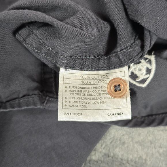 Ariat Shirt Men XL Gray Diamond Pearl Snap Western Flap Pocket Rockabilly Cotton - Picture 10 of 10